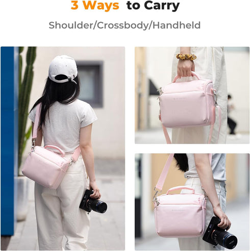 K&F Concept Small Crossbody Camera Sling Bag, DSLR/SLR Compact Shoulder Photography Case
