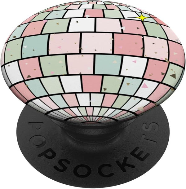 Retro Groovy Pastel Aesthetic Disco Ball PopSockets Standard PopGrip