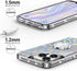 Silverback iPhone 12 Pro Max Case, Moving Liquid Holographic Glitter with Kickstand, Clear Silver