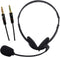 Maxell Headset with Adjustable Boom Mic and PC Adapter for VOIP/PC Gaming, Home Office, Online Classes - Black