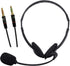Maxell Headset with Adjustable Boom Mic and PC Adapter for VOIP/PC Gaming, Home Office, Online Classes - Black