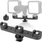ChromLives Cold Shoe Mount, Triple Shoe Mount Extension Bar Hot Shoe Adapter Camera Bracket with 1/4 Screw for