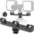 ChromLives Cold Shoe Mount, Triple Shoe Mount Extension Bar Hot Shoe Adapter Camera Bracket with 1/4 Screw for
