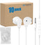 GEEKRIA 3.5mm Plug Earphones with Microphone, Wired Headphones Bulk Pack, Stereo Semi in-Ear Headphones with Mic and