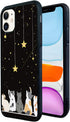 Cute Cat iPhone 11 Case, Yellow Cat Pattern Non-Slip Shock Absorption Soft Silica Gel Frame for Teen Girls