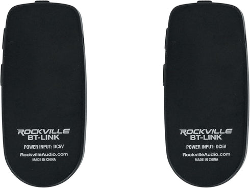 Rockville (2), 5.0, 35ft BT-Link Bluetooth Adapters Aux to Bluetooth Wireless Sync, DSP Audio, Range, Perfect for Home