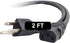 C2G 2FT Premium Replacement AC Power Cord, Durable Cable for TV, Computer, Monitor & More (24240)