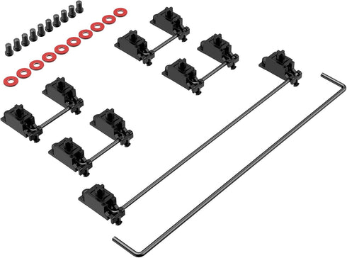 DUROCK Stabilizer V2, PCB Mount Keyboard Stabilizers with 2u 6.25u 7u Wires for Mechanical Keyboards (V2 Nero 80% Kit)
