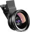 APEXEL Phone Camera Lens, 2 in 1 Cell Phone Clip-on Lens Kit 0.45X