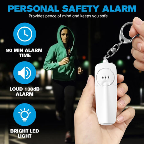 Safesound Personal Alarm - 130dB Self Defense Rechargeable Security Keychain for Women, Kids, Elderly