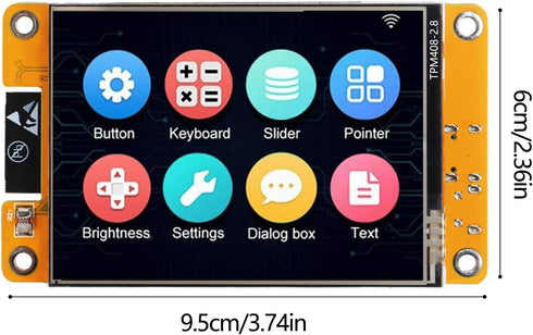 AITRIP 1 Pack ESP32 Development Board ESP32-2432S028R 2.8 Inch 240X320 WiFi Bluetooth Smart Display TFT Module Touch