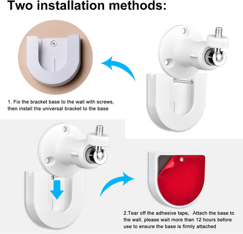 Strong Adhesive Wall Mount +Adjustable Indoor/Outdoor Security Wall Mount Compatible with Arlo Pro/Pro 2/Pro 3/Ultra/Ultra 2,Ring Indoor Cam, eufyCam E/2C