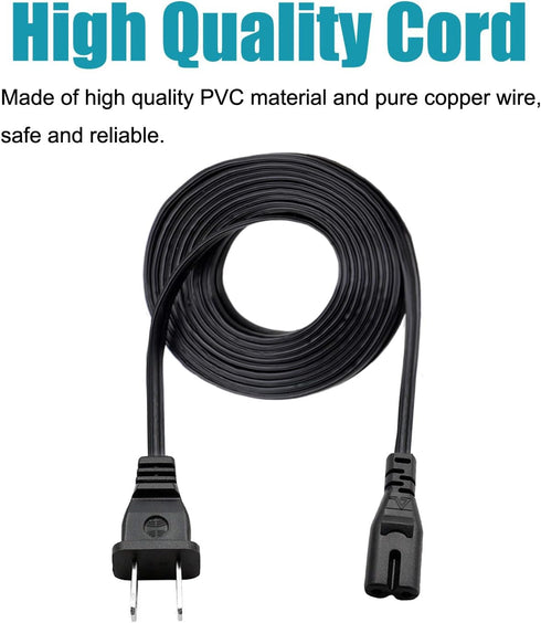Saireed E3.5 Monitor,E4.5 8ft 2 C7 Power Cord Replacement for Presonus Eris Studio Active Studio Monitor Prong AC IEC
