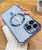 iPhone 14 Pro Clear Case - Slim Shockproof MagSafe Compatible with Built-in Camera Lens Protector - Blue 6.1"