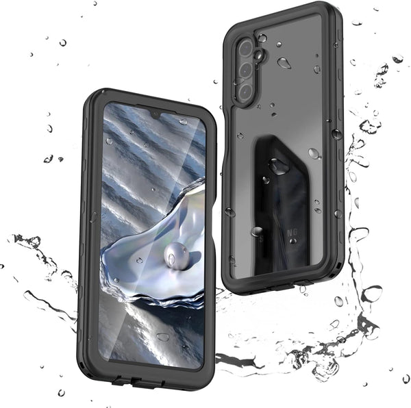 Mangix Galaxy A14 5G Case: IP68 Waterproof, Dustproof, Shockproof, Full Body Rugged Clear Cover with Built-in Screen