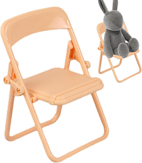 Generic Desk Phone Holder - Mini Folding Chair Mobile Stand, Multifunctional Universal Tabletop Device Holder |