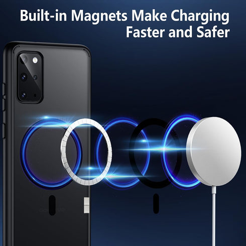 TIANNIUKE Slim Fit Magnetic Case for Samsung Galaxy S20 Plus, Translucent Matte, Anti-Fingerprint, Shockproof
