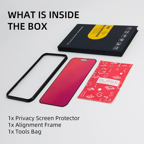 EGKimBa Privacy Screen Protector Compatible with iPhone 14 Pro Max or iPhone 15 Plus, 6.7 inch Gradient Colorful Electroplated Anti-Spy Anti-Blue Light Tempered Glass
