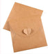 25Pcs Retro Brown Kraft Paper CD DVD Sleeves Envelopes for CD/DVD Packaging or Storage with Heart Button