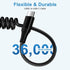 3ft Retractable USB C to C Car Charger Cable for iPhone 15 Pro Max, Coiled Fast Charging Cord for Samsung