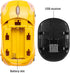 2.4GHz Wireless Mouse Cool 3D Sport Car Shape Ergonomic Optical Mice for PC Laptop Women Small Hands (Yellow)