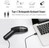 Keyboard Vacuum Cleaner Mini Rechargeable Cordless Vacuum, Desk Cleaner with LED Light for Dust, Hair, Crumbs