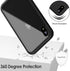 JETech Case for iPhone XR - 6.1-Inch with Built-in Anti-Scratch Screen Protector, Rugged Clear-Back Cover (Black)
