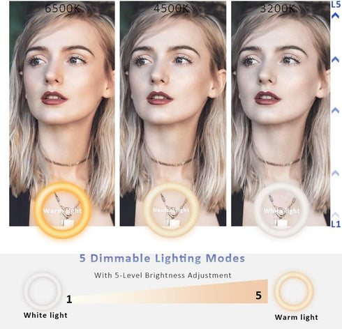 Video Conference Lighting, Webcam Ring Light for Monitor Clip On, Zoom Call Lighting for Remote Work