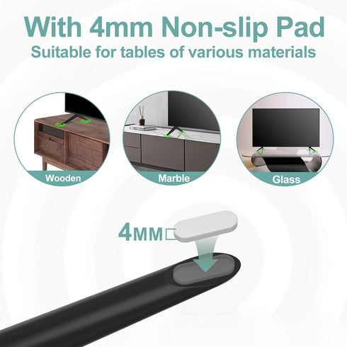 65" 1 Set, 200 lbs Dinghosen TV Stand Legs for TCL Roku TV, Modern Black Metal, Supports Up