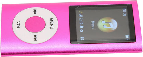 DAUZ 64GB MP3 1.8 Inch MP3 MP4 Player with LCD, Lossless Sound, Memory Card Support, Sleep Shutdown, Pink, and Players