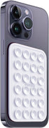 PKYAA Silicone Suction Phone Case Mount, Hands-Free Mirror Shower Phone Holder for Selfies, Tiktok Videos (White)