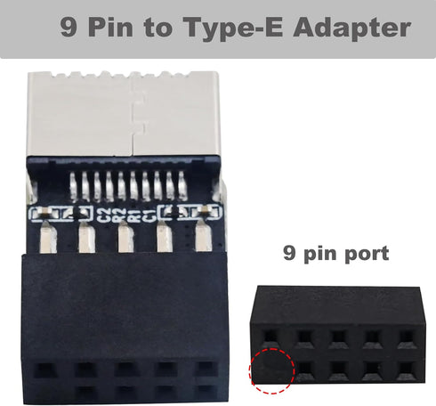 COMeap USB 2.0 to USB 3.2 Gen 1 Header Extension Adapter for Mainboard with Type E Key-A Female Socket