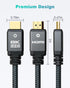 8K 20 2.1 8K@60Hz 4K@120Hz 144Hz, 2.2&2.3, HDR10, 3D, Monitor/TV/Blu-ray/PS5 (20 Yauhody HDMI Cable ft, HDMI Cable