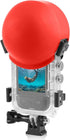 PULUZ Silicone Lens Cover for Insta360 X3 Dive Housing Case, Protective Flexible Lens Guard (Red)