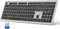 TECKNET Bluetooth Keyboard Rechargeable, 4-Device Free Switching (2.4G+BT), Ultra-Slim Full Size Wireless Keyboard,