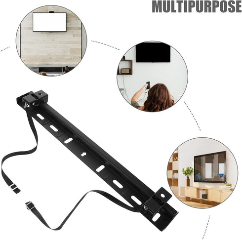 HOMOCONO 32-65 Inch No Drill Tv Wall Mount Bracket Studless Drywall Mount with Foam Padding, Renter Friendly Tv Stand