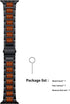 Compatible for Apple Watch Bands, Red Sandalwood Wood Stainless Steel Replacement Strap for 49mm-38mm