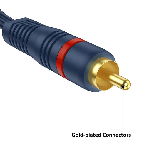 1 2 2 Pack, 0.2m/8inch RCA Splitter Male Female RCA Y Splitter Cable Audio Video Adapter Extension Cord for Subwoofer