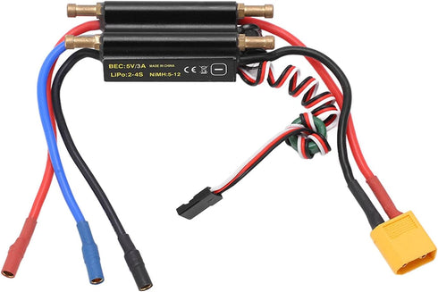 30A Brushless RC Boat ESC, 2-4S Electric Speed Controller for 450mm Boat
