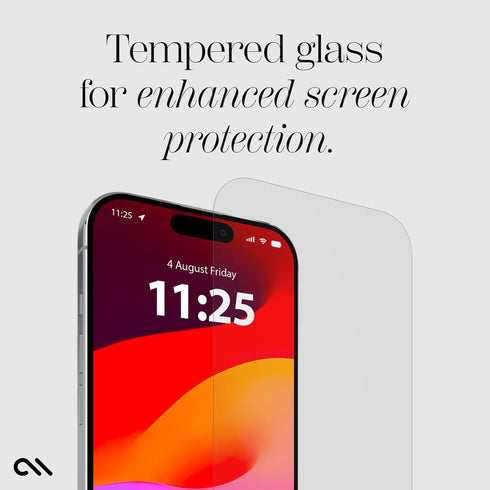 Case-Mate iPhone 15 Pro Max Screen Protector, 6.7 Inch Anti-Scratch Tempered Glass with Shatter Protection