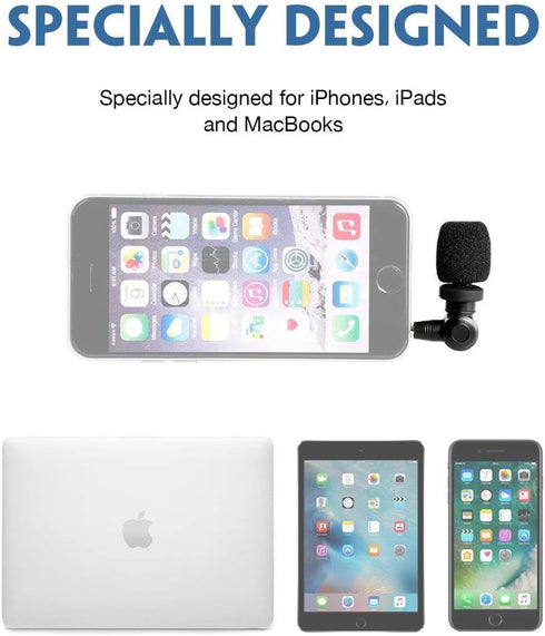 Saramonic SmartMic Mini Condenser Flexible Microphone for Smartphones, Vlogging Microphone for iPhone and YouTube