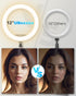 UBeesize 12" Desk Ring Light with Stand & Phone Holder - Overhead Mount for Video Recording, Zoom, Live Streaming