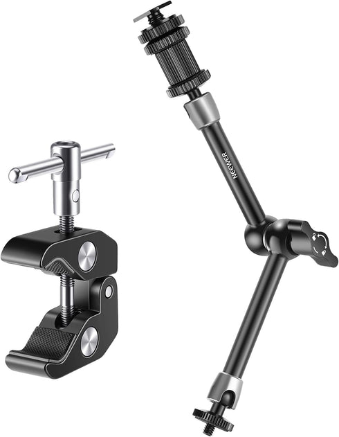 NEEWER Upgraded Super Clamp and 11" Adjustable Friction Power Articulating Magic Arm for SmallRig Camera Cage
