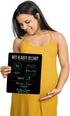 Pregnancy Timeline Sign/My Baby Bump Infant Chalkboard Style Milestone Photo Prop Board, 10" x 12" Baby Shower Present