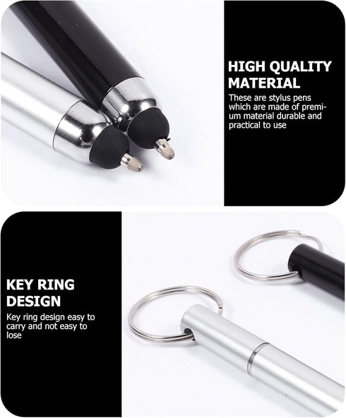 Mikikit Mini Stylus Pen, 24 Pcs Keychain Stylus Pen, Ballpoint Pen, Tablet Stylus, Touchscreen Stylus Pen with Keyring