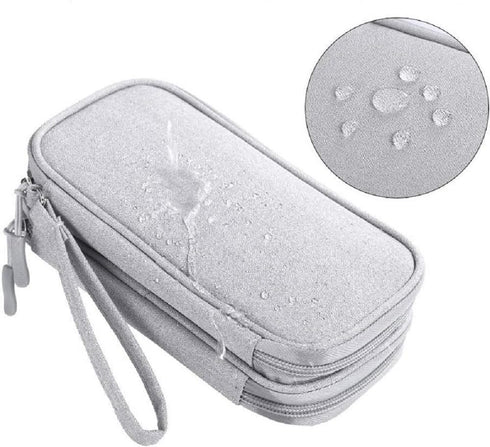 Waterproof Electronic Organizer Bag, Portable Travel Cable Storage Case for USB Drive, Power Bank, Charger, Headphones