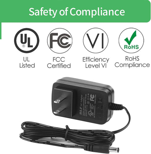 Security-01 5V 3A DC Power Supply Adapter, AC 100V-240V to DC 5 Volt 3Amp Power Cord for Security Camera, Baby Monitor