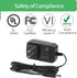 Security-01 5V 3A DC Power Supply Adapter, AC 100V-240V to DC 5 Volt 3Amp Power Cord for Security Camera, Baby Monitor