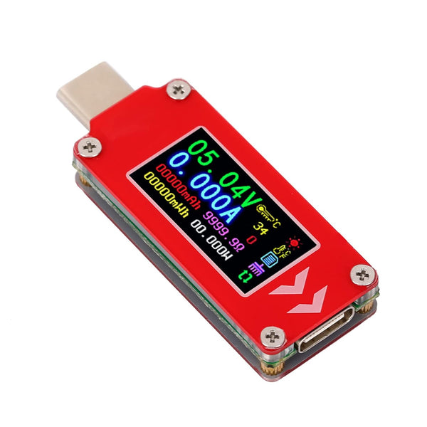 USB C Power Meter, USB Voltage Meter, Color Display PD Charger Type C Tester for Voltage Current Capacity