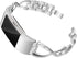 Bands Compatible with Fitbit Charge 2, Metal Bands with Rhinestone Bling Replacement Bracelet